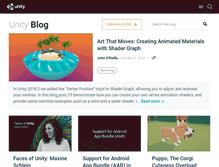 Tablet Screenshot of blogs.unity3d.com